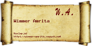 Wimmer Amrita névjegykártya